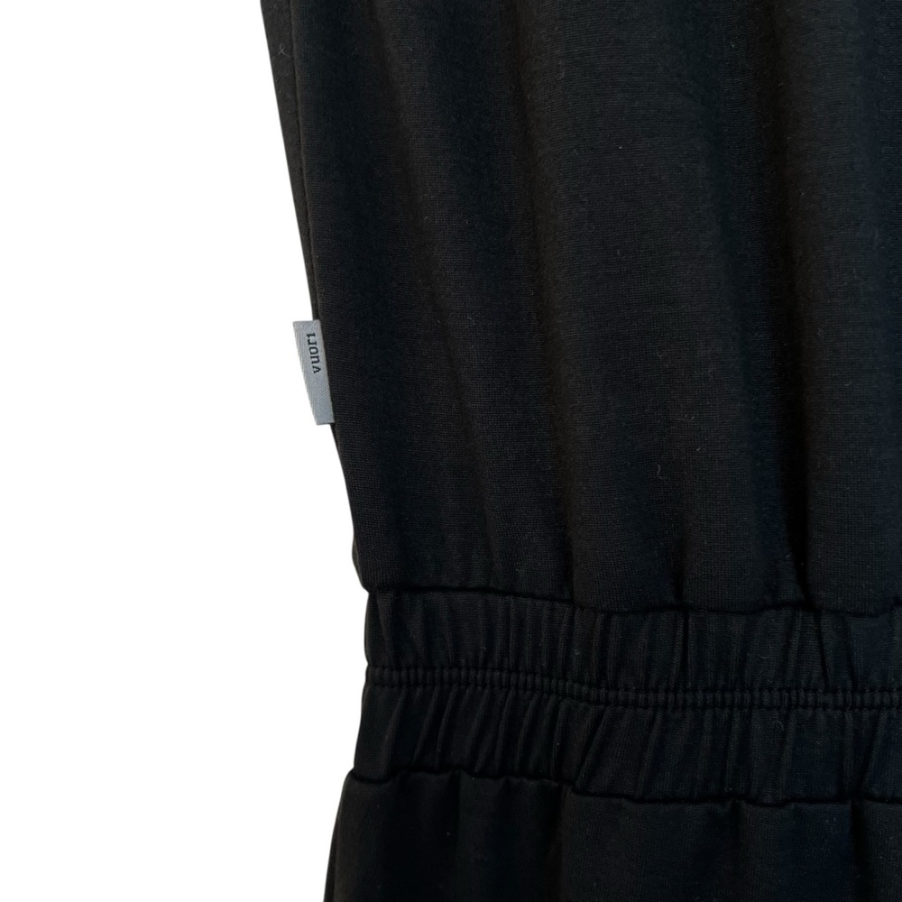 Vuori Lux Crew Neck Short Sleeve Jumpsuit Black Size Small Athleisure Travel - Picture 8 of 8